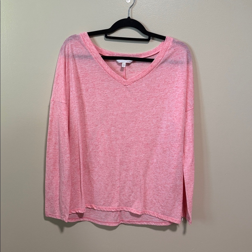 Victoria's Secret Pink Heathered V-Neck Top